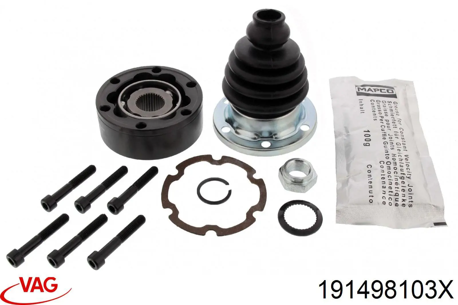 ШРКШ внутрішній, передній, лівий VAG 191498103X ціна, від 28.06 USD