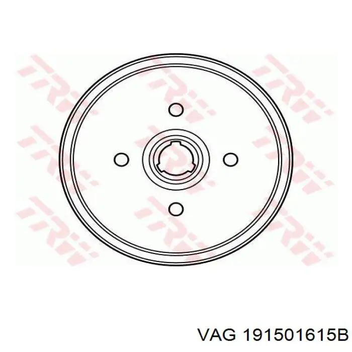 Барабан гальмівний задній 191501615B VAG