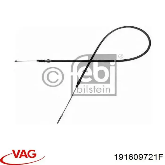 Трос ручного гальма задній, правий/лівий VAG 191609721F ціна, від 7.88 USD