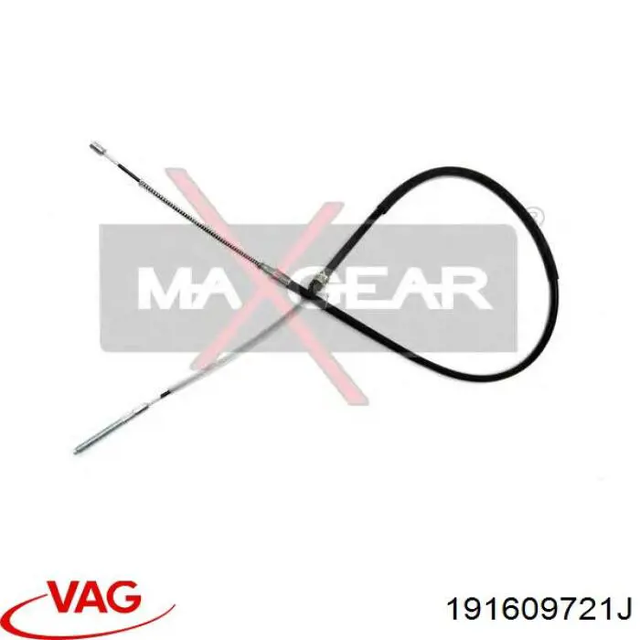 Трос ручного гальма задній, правий/лівий VAG 191609721J ціна, від 16.43 USD