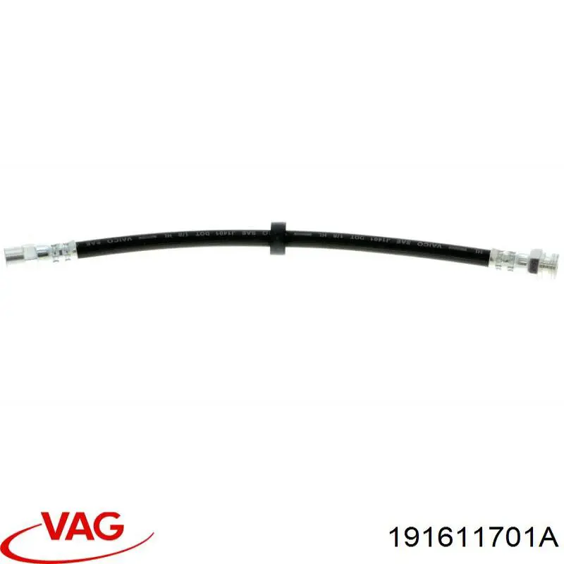 Шланг гальмівний передній VAG 191611701A ціна, від 6.97 USD
