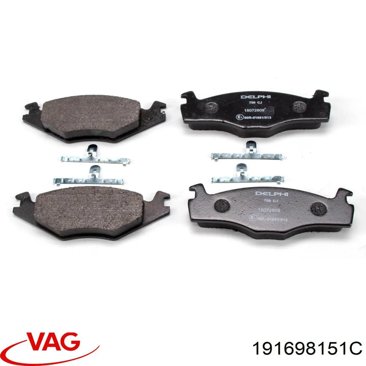Гальмівні колодки VAG 191698151C ціна, від 12.71 USD