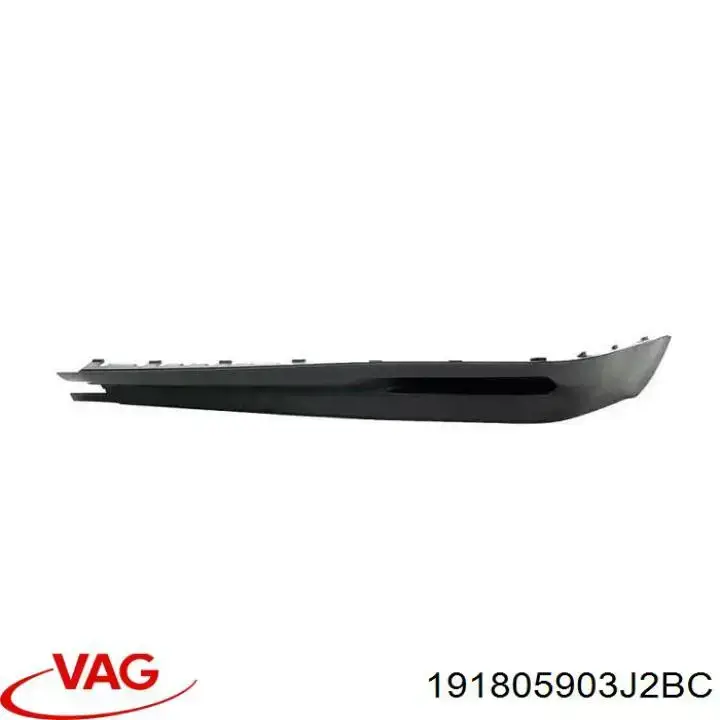 Спойлер переднього бампера, лівий 191805903J2BC VAG