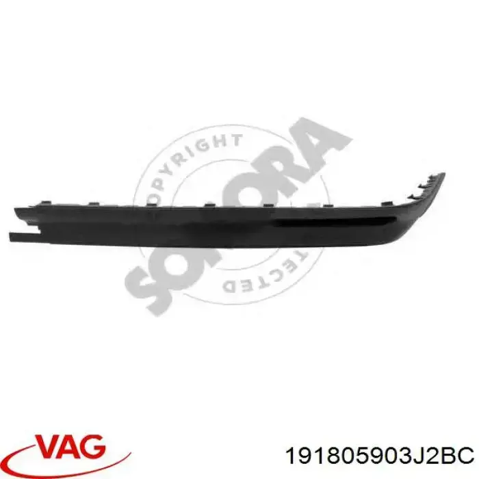 Купити 191805903J2BC VAG Спойлер переднього бампера, лівий