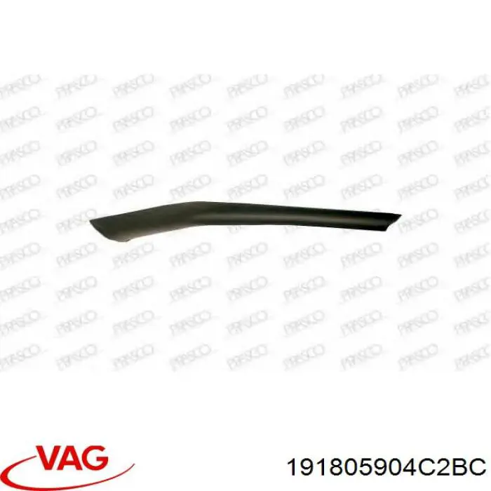 191805904C2BC VAG Спойлер переднього бампера, правий