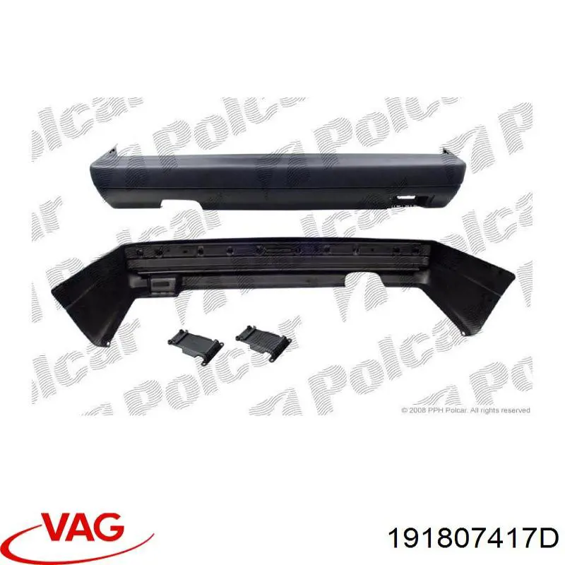 Кожух бампера заднього VAG 191807417D ціна, від 42.91 USD