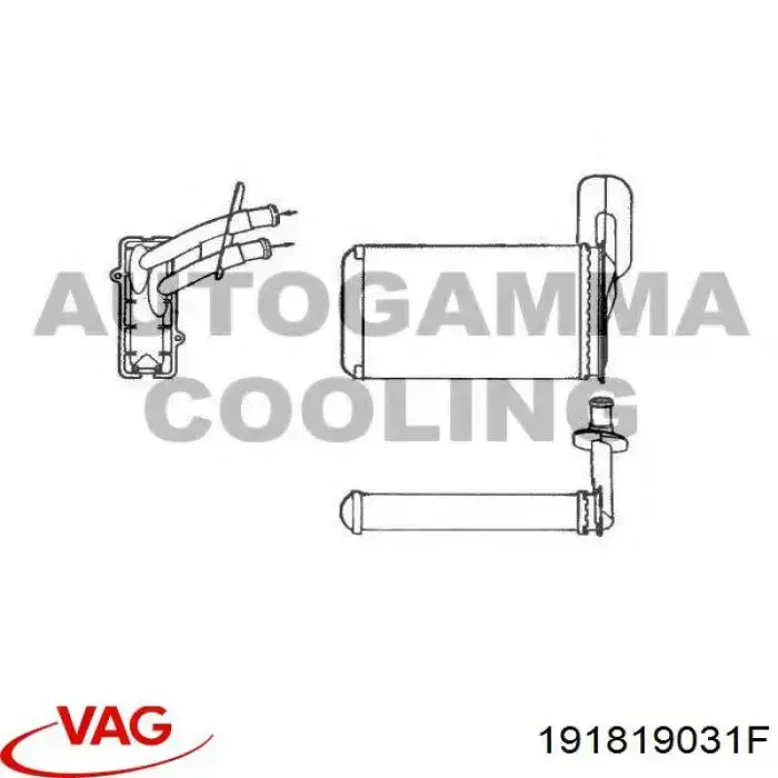 Радіатор пічки (обігрівача) VAG 191819031F ціна, від 18.06 USD