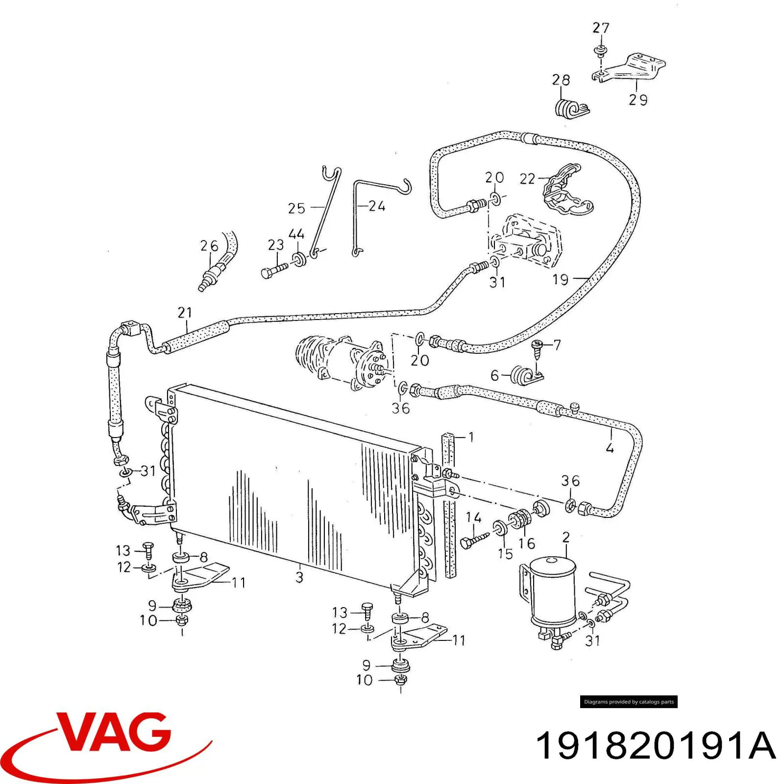 Ресивер-осушувач кондиціонера Mahle Original AD129000S ціна, від 16.08 USD