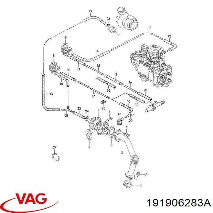 Клапан соленоїд регулювання заслонки EGR 110875 Hans Pries (Topran)