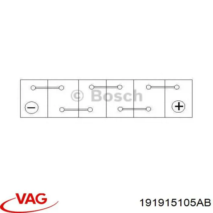Акумуляторна батарея, АКБ 191915105AB VAG