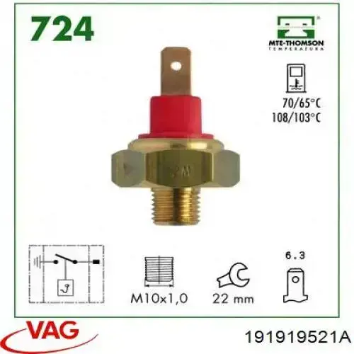 Купити 102935 Hans Pries (Topran) Датчик температури охолоджуючої рідини