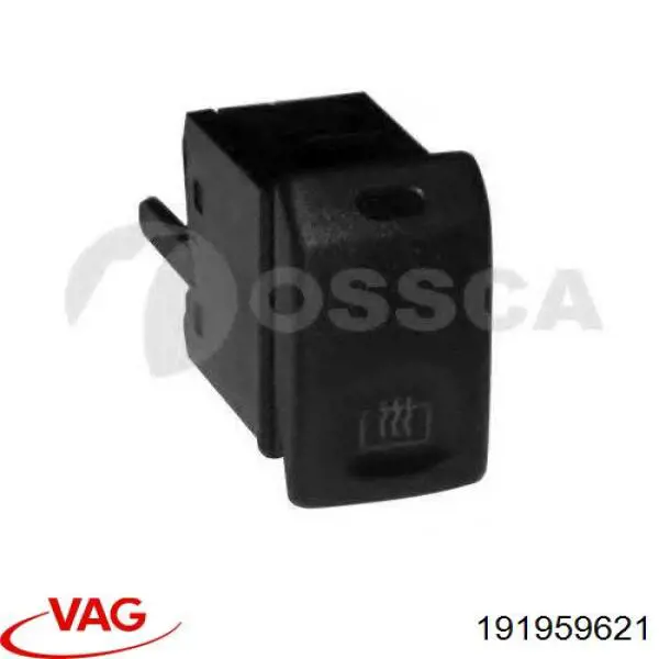 Кнопка включення обігріву заднього скла VAG 191959621 ціна, від 2.81 USD