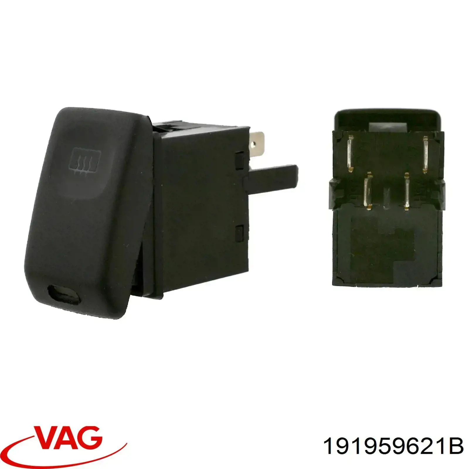 Вимикач обігріву заднього скла VAG 191959621B ціна, від 1.38 USD