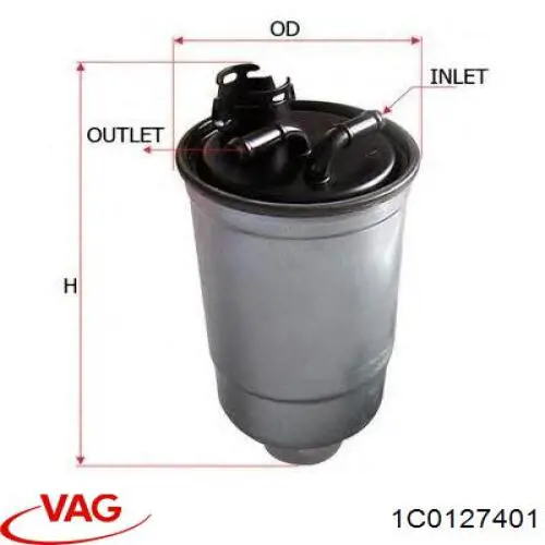 Паливний фільтр 1C0127401 VAG