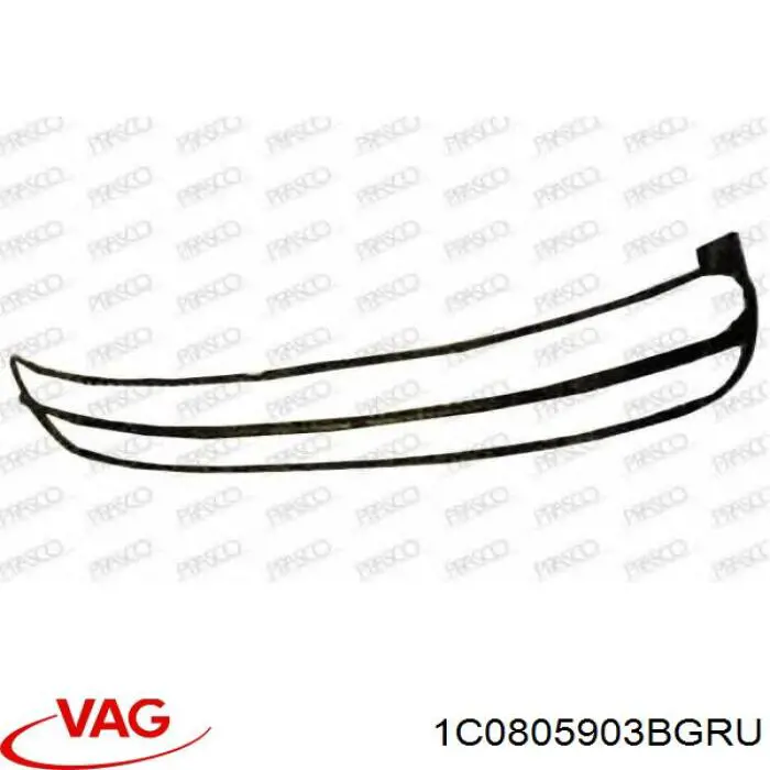 Спойлер переднього бампера PVW02005SB Signeda