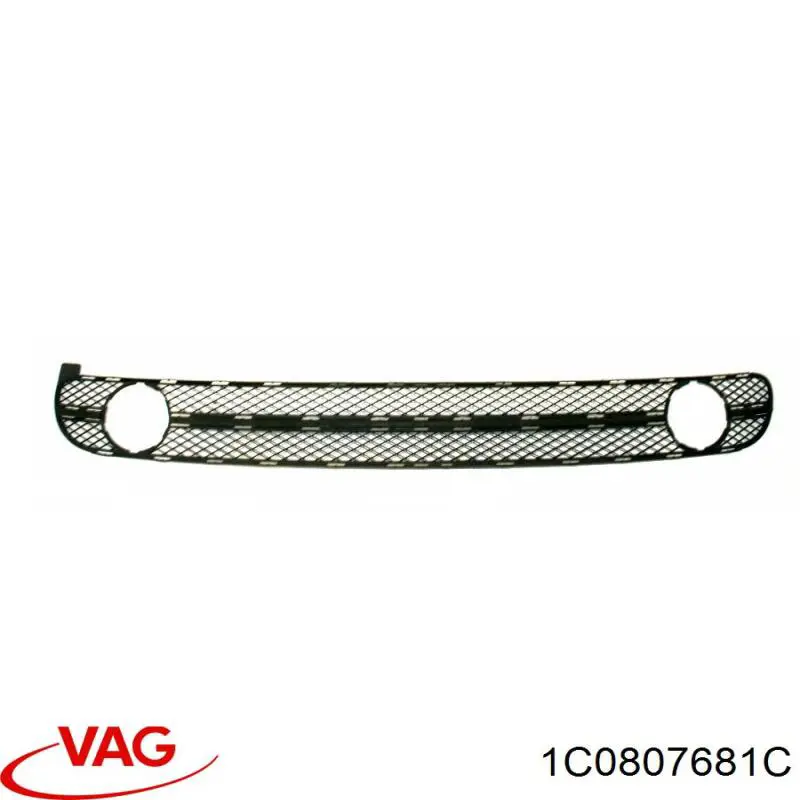 Решітка переднього бампера, центральна VAG 1C0807681C ціна, від 30.59 USD