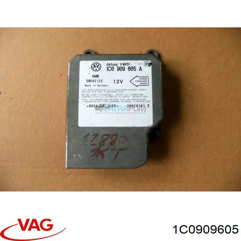 Модуль-процесор керування подушки безпеки VAG 1C0909605 ціна, від 12.67 USD