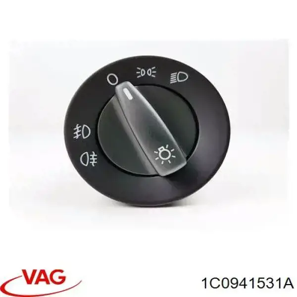 Купити 1C0941531A VAG Перемикач світла фар, на "торпеді"