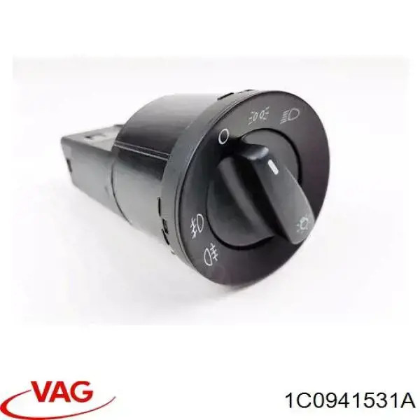 Перемикач світла фар, на "торпеді" 1C0941531A VAG