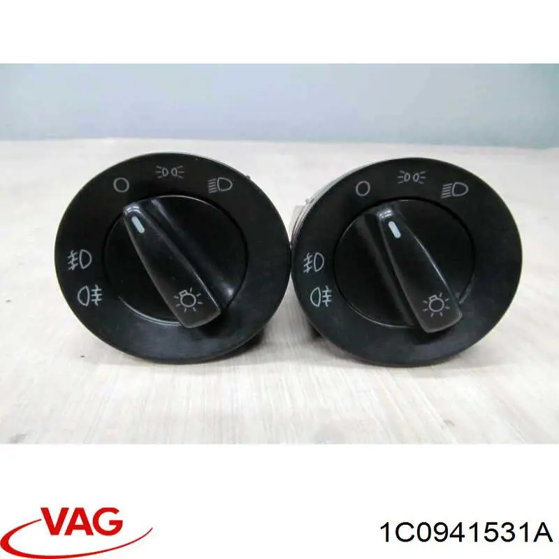 Перемикач світла фар, на "торпедо" VAG 1C0941531A