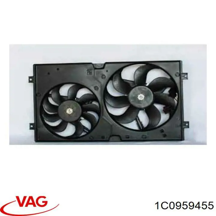 Вентилятор охолодження радіатора 1C0959455 VAG