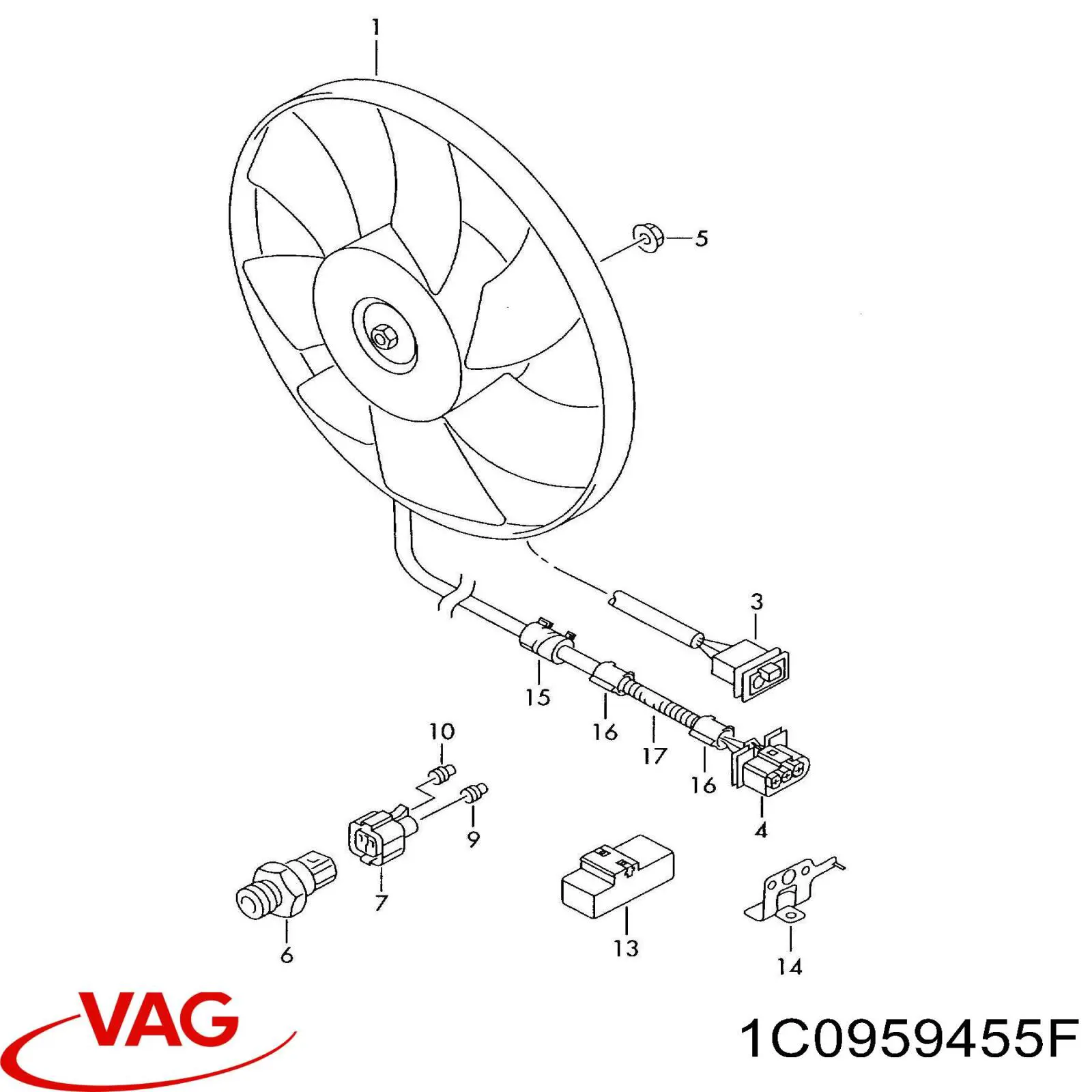 Купити 1C0959455F VAG 