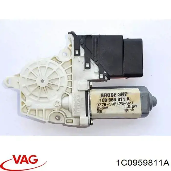 Двигун стеклопод'емника двері задньої, лівої 1C0959811A VAG