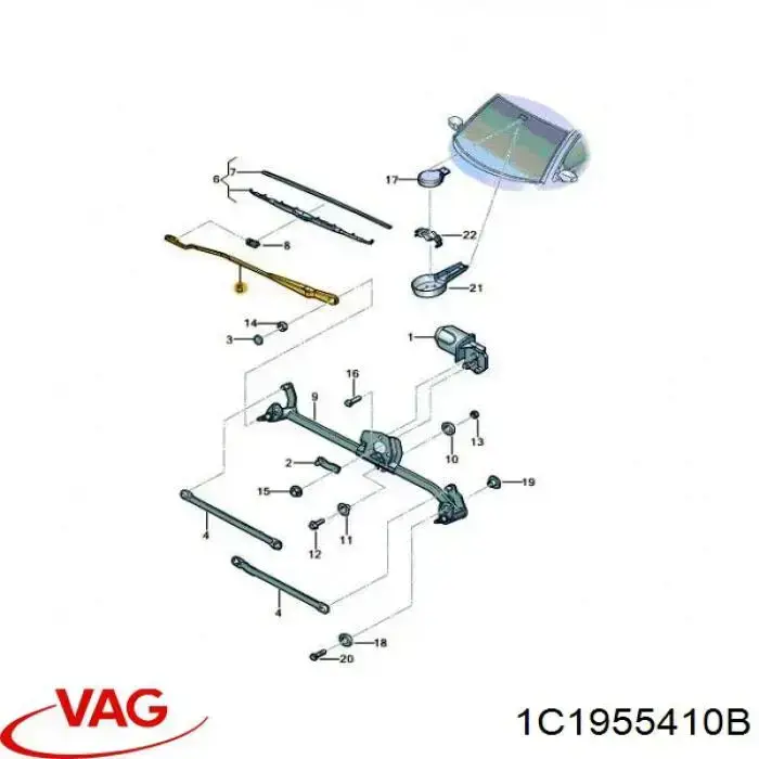  VAG 1C1955410B ціна, від 140.36 USD