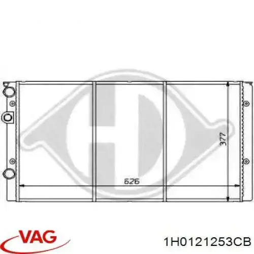 Радіатор основний VAG 1H0121253CB ціна, від 44.83 USD