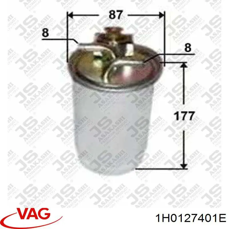 Купити 1H0127401E VAG Фільтр-відстійник палива грубої очистки