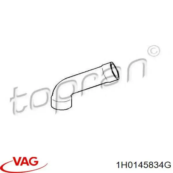 Шланг/патрубок інтеркулера, верхній Volkswagen Golf 3 (1E) (Фольцваген Гольф)