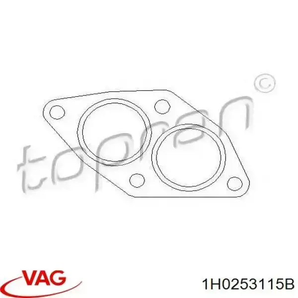 Прокладка прийомної труби глушника VAG 1H0253115B ціна, від 1.90 USD