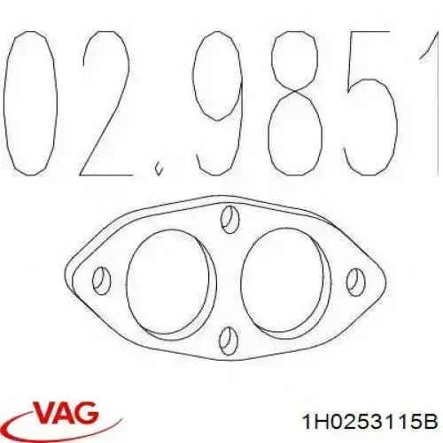 Купити 1H0253115B VAG Прокладка до глушника