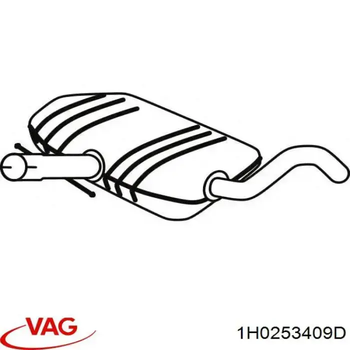 1H0253409D VAG Середній глушник