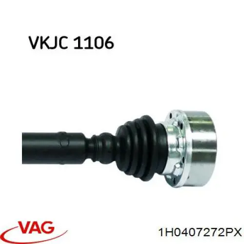 Піввісь передня, права VAG 1H0407272PX ціна, від 101.36 USD