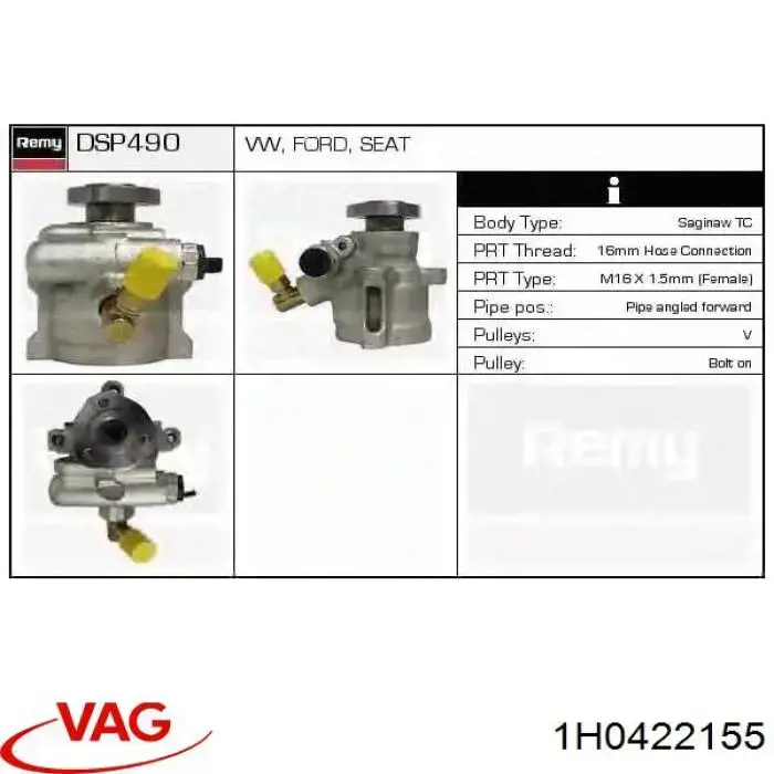 Насос ГУР 1H0422155 VAG
