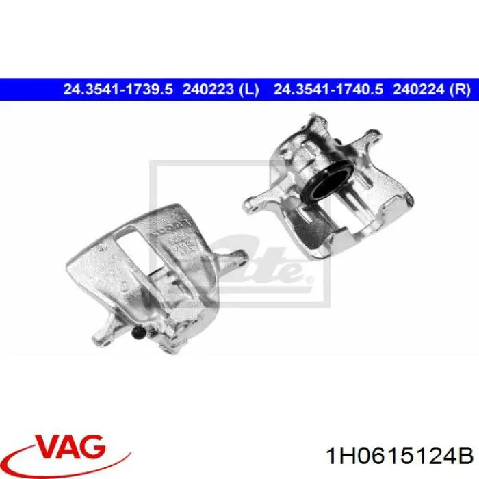 Супорт гальмівний передній правий 1H0615124B VAG