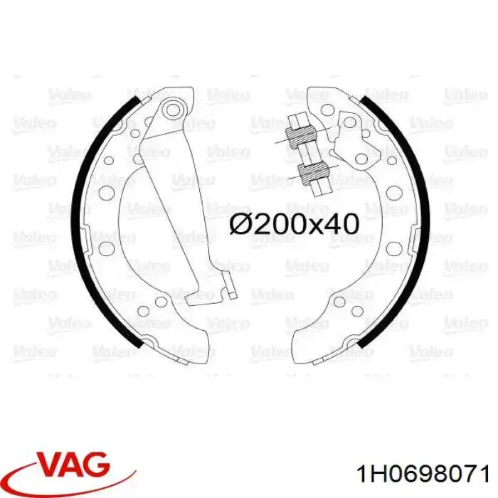 Купити 1H0698071 VAG Колодки гальмові задні, барабанні