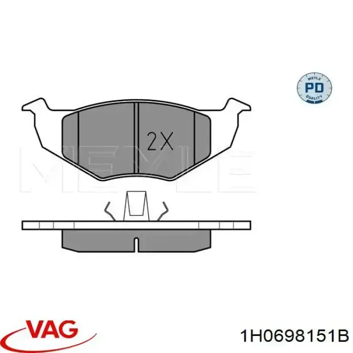 1H0698151B VAG Передні гальмівні колодки