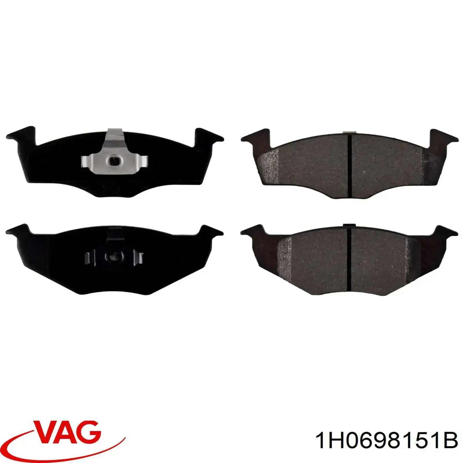 Купити 1H0698151B VAG Колодки гальмівні передні, дискові