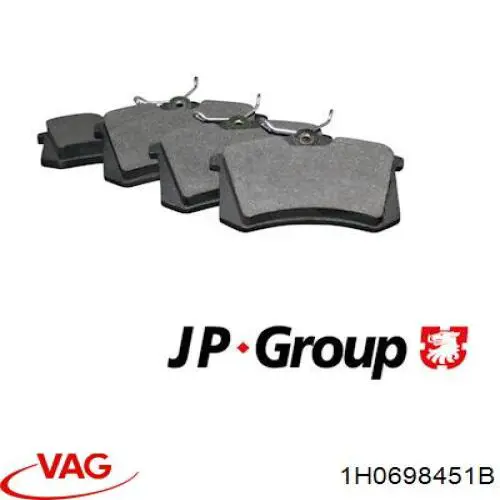 Задні дискові колодки VAG 1H0698451B