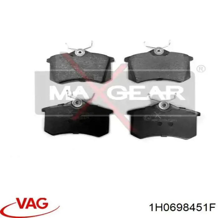 Купити 1H0698451F VAG Задні колодки