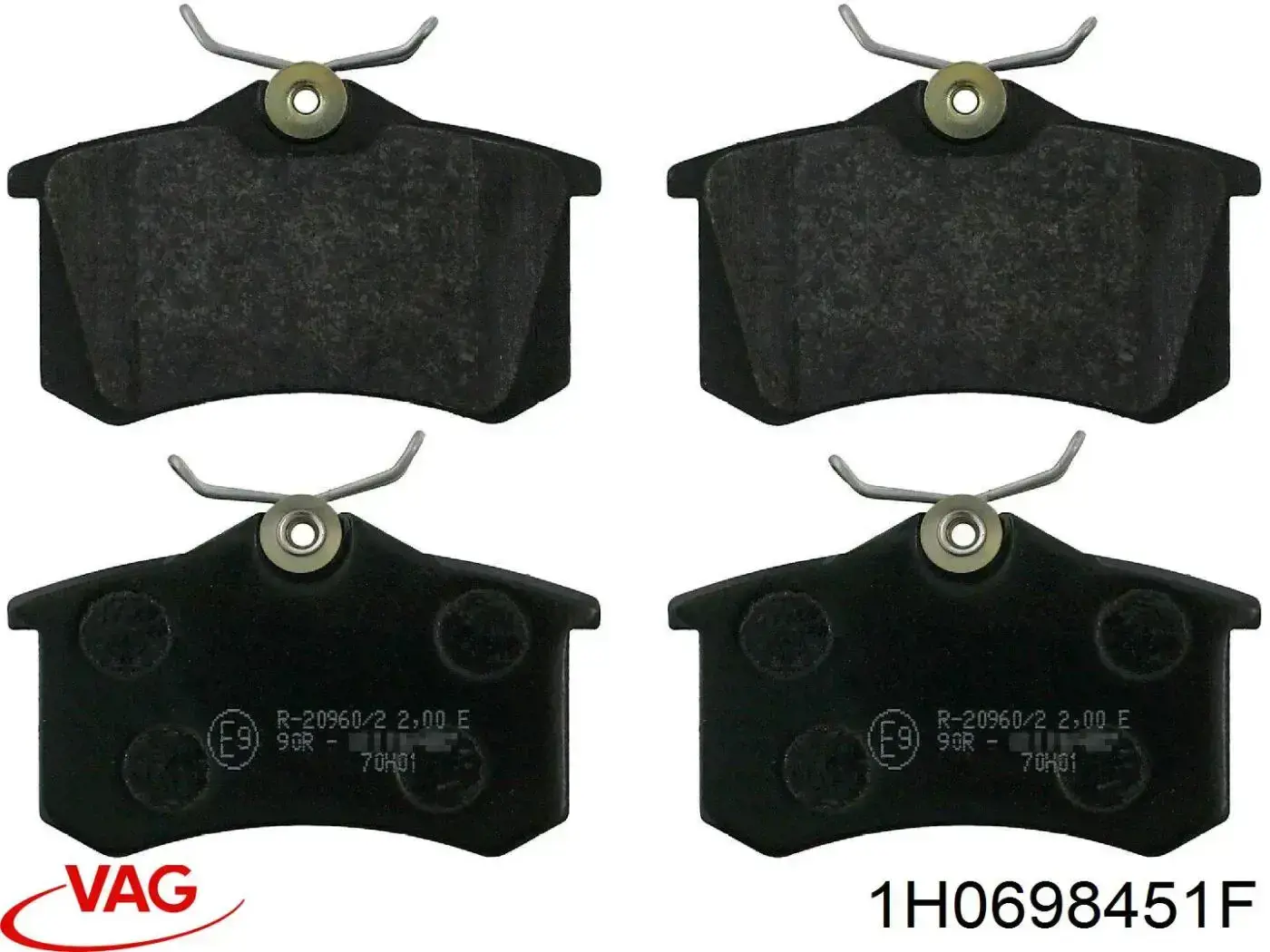 Задні гальмівні колодки VAG 1H0698451F ціна, від 15.23 USD