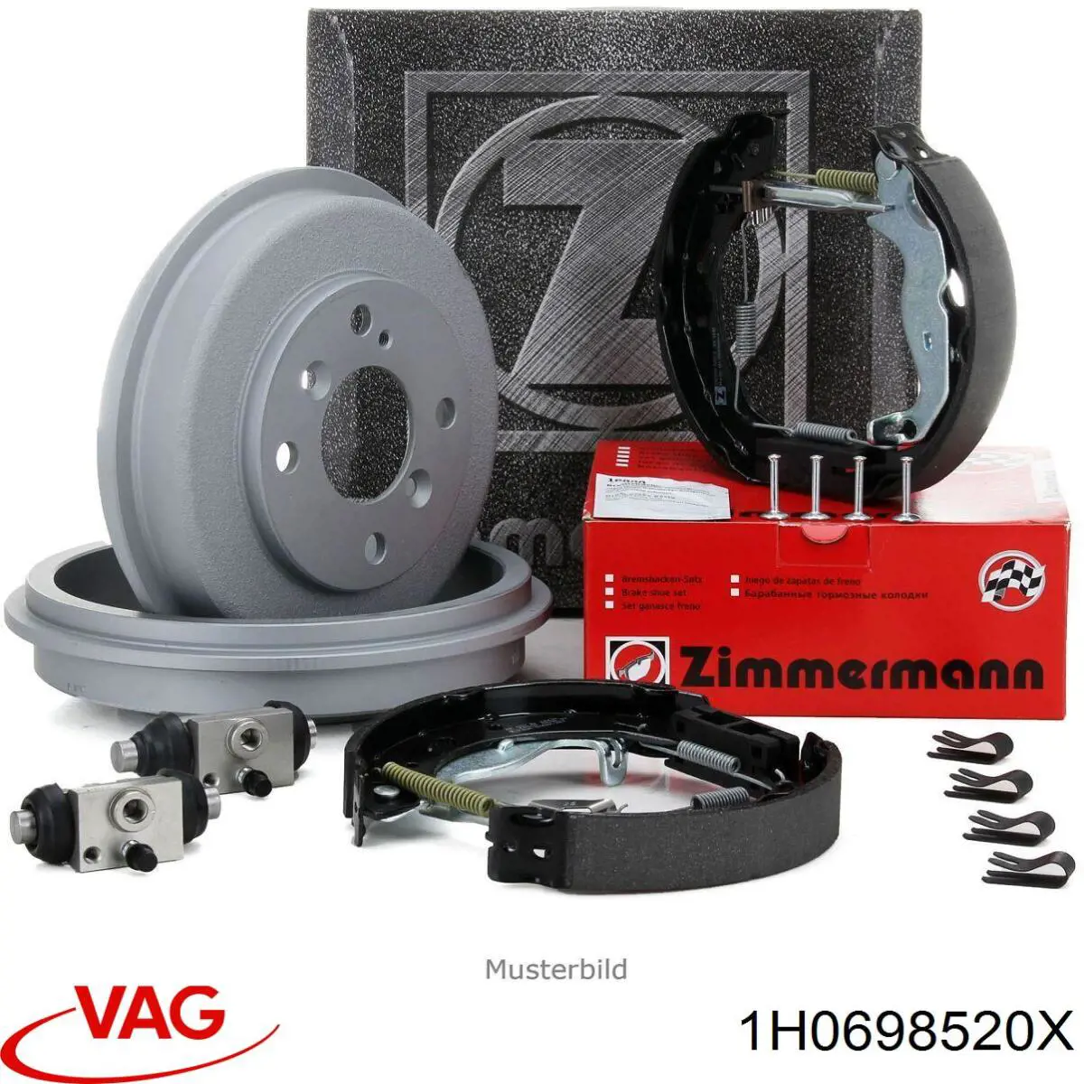 Колодки гальмові задні, барабанні VAG 1H0698520X ціна, від 15.32 USD