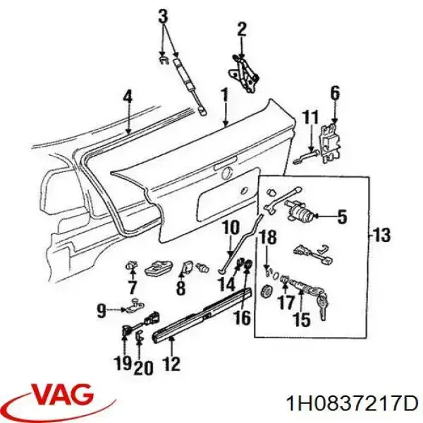  VAG 1H0837217D ціна, від 220.44 USD