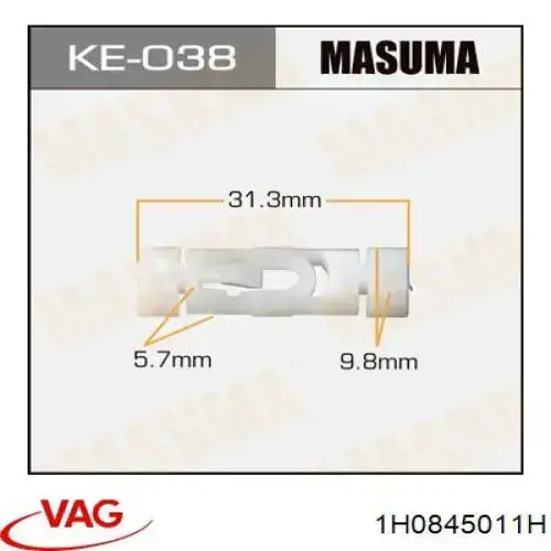 Автоскло VAG 1H0845011H ціна, від 82.34 USD