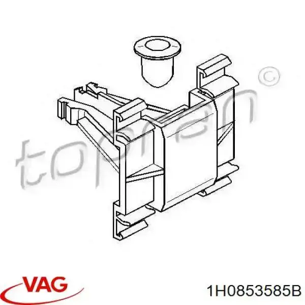 Пістон (кліп) кріплення накладок порогів VAG 1H0853585B ціна, від 1.13 USD