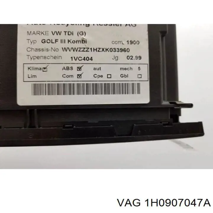 Регулятор вентилятора обігрівача VAG 1H0907047A ціна, від 819.00 USD