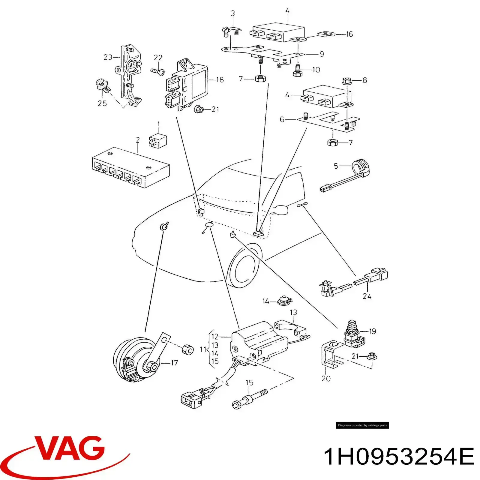Купити 1H0953254 VAG Антена/кільце имобілайзера
