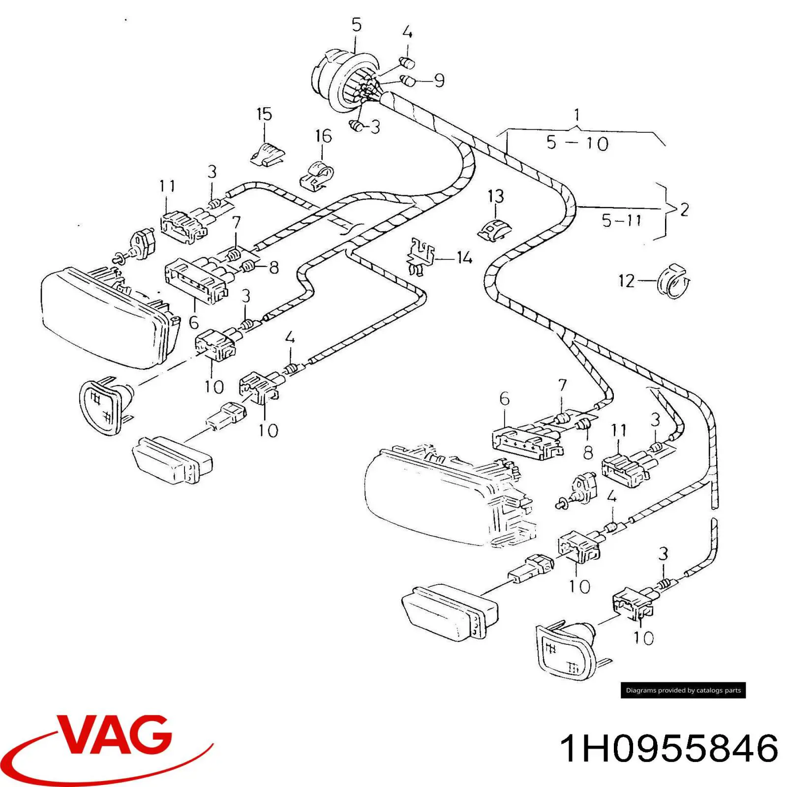  VAG 1H0955846 ціна, від 1.82 USD